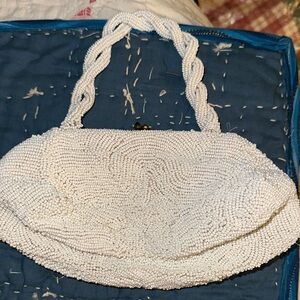 Bags by Joseph Elegant White Beaded Women's Bag Baguette